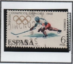 Stamps Spain -  Juegos Olimpicos d' Invierno Grenoble: Hockey sobre Hielo