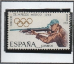 Stamps Spain -  Juegos Olímpicos d' México. Tiro