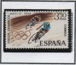 Stamps Spain -  Juegos Olímpicos d' México. Ciclismo