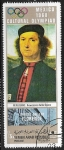 Stamps Yemen -  Francesco delle Opere, by Pietro Perugino