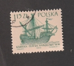 Stamps Poland -  Carraca del siglo XV