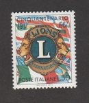 Stamps Italy -  50 Aniv. del club internacional de los leones
