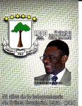 Stamps Equatorial Guinea -  50º independencia guinea President Teodoro Obiang Nguema Mbasogo