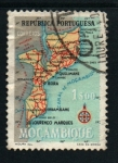 Stamps : Europe : Portugal :  Colonia de Mozambique- Mapa