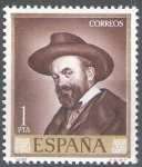 Stamps Spain -  1714 Pintor Jose Maria Sert. Retrato del Pintor.