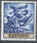 Stamps Spain -  1717 Pintor Jose Maria Sert. Jacob y el Angel.