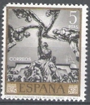 Stamps Spain -  1718 Pintor Jose Maria Sert. Las cinco partes del Mundo .