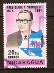 Stamps : America : Nicaragua :  PRESIDENTE  ANASTASIO  SOMOZA