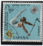 Stamps Spain -  IX Campeonato Europeo d' Gimnasia Masculina: Barra Fija