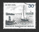 Sellos de Europa - Alemania -  9N388 - Yate en el Río Havel (BERLÍN)