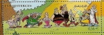 Stamps France -  Personajes de Asterix - sello con valor en euros y en sestercios