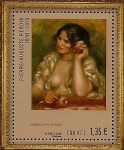 Stamps France -  Pierre-Auguste Renoir - Gabrielle á la rose