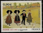 Stamps France -  Jean Jacques Waltz - HANSI - El paseo