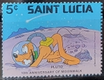 Sellos de America - Santa Lucia -  Dibujos animados - Pluto