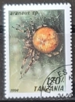 Stamps Tanzania -  Araneus sp.
