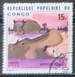 Sellos del Mundo : Africa : Rep�blica_del_Congo : Hippopotamus amphibius