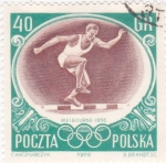 Stamps Poland -  OLIMPIADA MELBOURNE'56