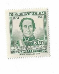 Stamps : America : Chile :  Cnetenario del fallecimiento presidente Prieto