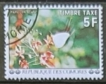 Stamps Comoros -  flores - White Butterfly 