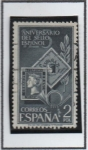 Stamps Spain -  125 Aniv. d' Sello Español: Alegorias