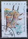 Stamps Tanzania -  Moluscos - Lambis truncata