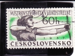 Stamps : Europe : Czechoslovakia :  Tiro con arco
