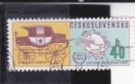 Sellos de Europa - Checoslovaquia -  Emblema de la UPU y carreta de correo