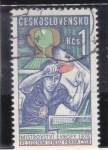 Stamps Czechoslovakia -  Campeonato europeo Praha Tenis de Mesa