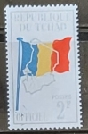 Sellos de Africa - Chad -  Bandera y mapa de Chad