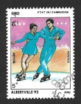Stamps Cambodia -  1032 - JJOO de Invierno. Albertville