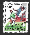 Sellos del Mundo : Asia : Laos : 1342 - Campeonato del Mundo de Fútbol. Francia.