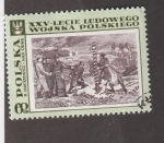 Stamps Poland -  25 Aniv. de la creación del ejécito de3l pueblo