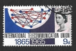 Stamps United Kingdom -  442 - Centenario del ITU