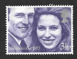 Stamps United Kingdom -  707 - Princesa Ana y Mark Phillips