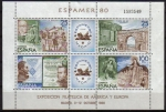 Stamps : Europe : Spain :  ESPAÑA 1980 2583 Sellos Nuevos HB Exposición Filatelica de America y Europa Espamer 80 YvertB27
