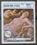 Stamps Burkina Faso -  Mars y Venus - Boticelli