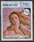 Stamps Burkina Faso -  Nacimiento de Venus - Boticelli