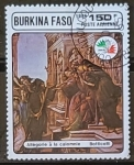 Sellos de Africa - Burkina Faso -  Alegoria de la calumnia  Boticelli