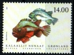 Stamps : Europe : Greenland :  serie- Peces de Groelandia