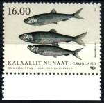 Stamps : Europe : Greenland :  serie- Peces de Groelandia
