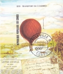 Stamps Republic of the Congo -  TRANSPORTE DE CORREO EN GLOBO