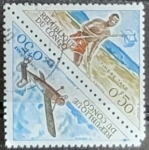 Stamps : Africa : Democratic_Republic_of_the_Congo :  Cartero y avion