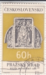 Stamps Czechoslovakia -  Madonna, retablo de la iglesia de San Jorge (1220)