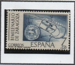 Stamps Spain -  Plano d' l' Ciudad Romana d' Zaragoza