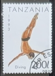 Stamps Tanzania -  Salto de Trampolin