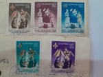 Stamps : America : Colombia :  30 Años de los Scouts de Colombia (1931- 1961)-Correo Primer Día de Servicio.