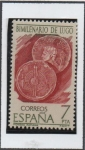 Stamps Spain -  Milenario d' Lugo: Monedas Romanas