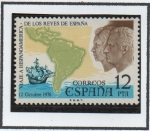 Stamps Spain -  Reyes y Mapa d' América