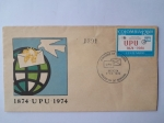 Stamps Colombia -  UPU (Universal Postal Unión)- Centanario 1874-1974 - Correo Primer Día de Servicio 9-IX-1974