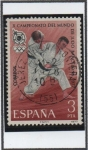 Stamps Spain -  X Campeonato d' Mundo d' Judo